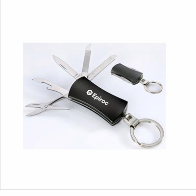 Swiss Knife with 5 functions and Keychain