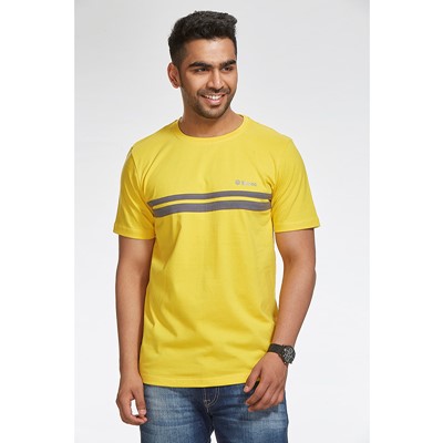 Horizon Round Neck T Shirt Yellow