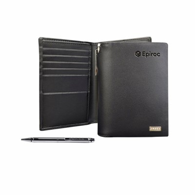 Cross Insignia Global Passport Wallet with metal agenda Pen