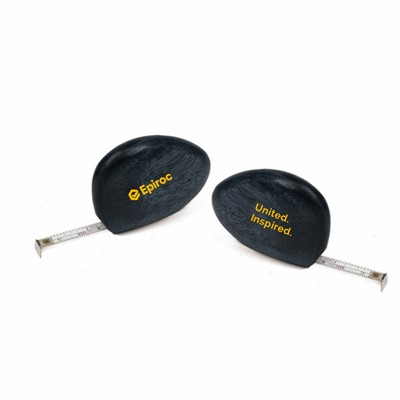 Pebble Wood Paper Weight & Measuring Tape