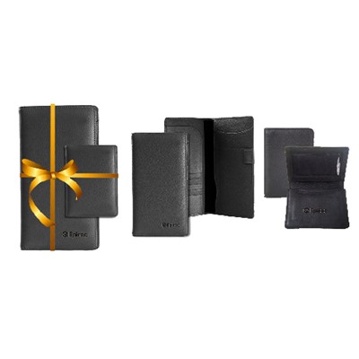 T-Smart Leather Passport Case with Leather Card Holder with Bellow Combo Pack offer