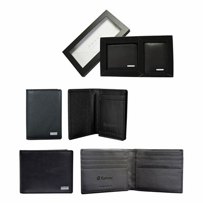 Cross Insignia Wallet Slim Wallet Black & Cross Black Credit Card Case