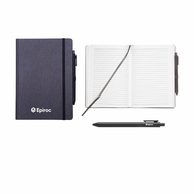 FSC Sky A5 Hard Bound Notebook Black with Icon Silicon Ball Pen