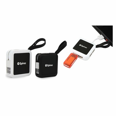 Powerglow Handy USB hub with logo highlight