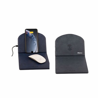 Pennline Deskmo - Desktop Wireless Charger with Vertical Dock and Mousepad
