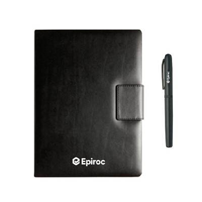 Puma PU B5 Notebook with magnet closure with Magnet Metal Roller Ball Pen Combo Pack offer